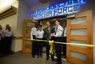 In 2013 the Air Force inaugurated its completed office space for the Cyber Command at Port San Antonio. Courtesy Photo USAF.