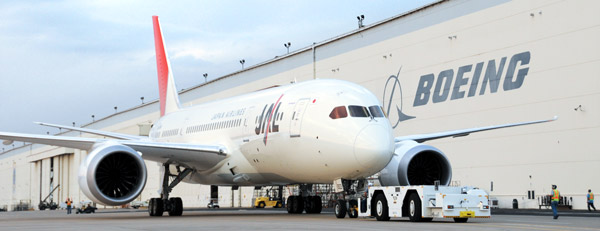 Boeing 787 aircraft at Port San Antonio
