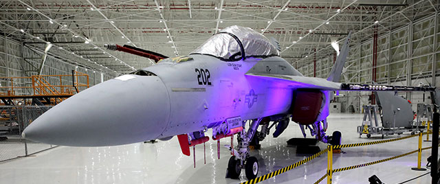 The Navy's F/A-18 Super Hornet will be serviced by Boeing San Antonio.
