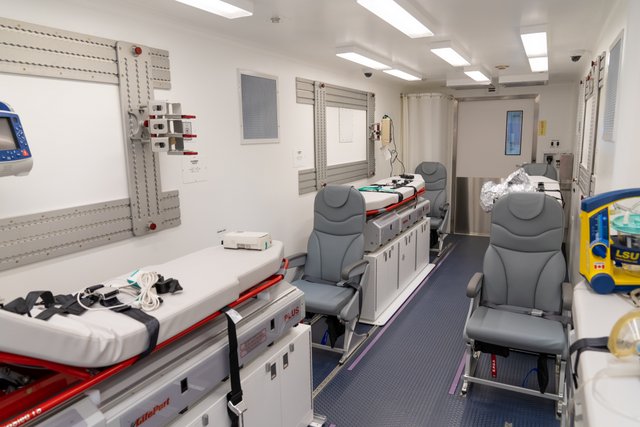 Interior of the medical module – Courtesy photo from Knight Aerospace