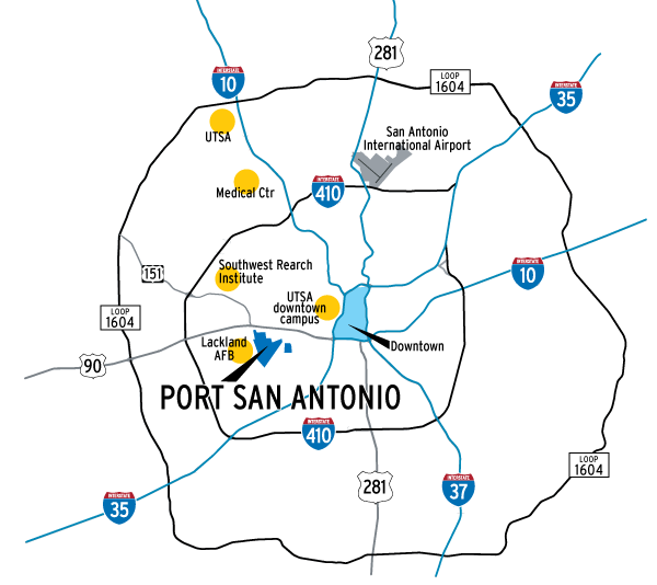 San Antonio city map