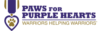 PAWS FOR PURPLE HEARTS logo