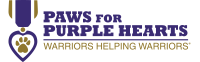 paws for purple hearts logo